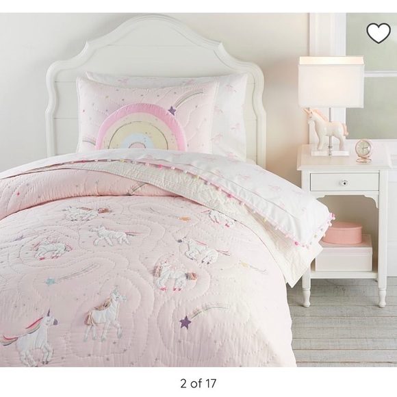 Pottery Barn Kids Bedding Pottery Barn Rainbow Unicorn Quilt Poshmark